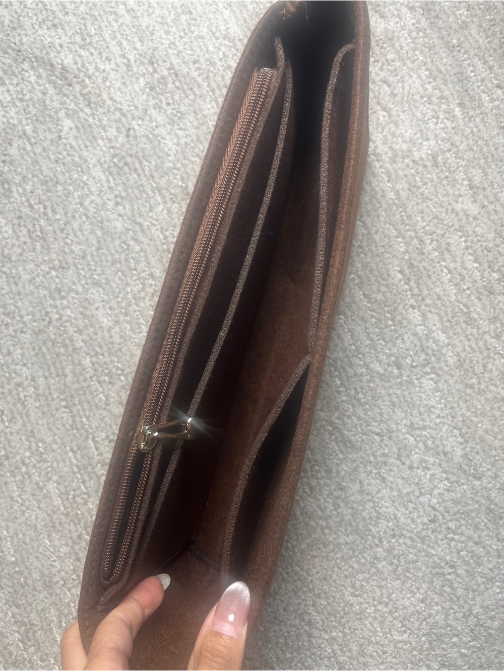 Chispee Felt Purse Organizer Insert (Medium, Coffee)620/bb9-1;v - Picture 9 of 10